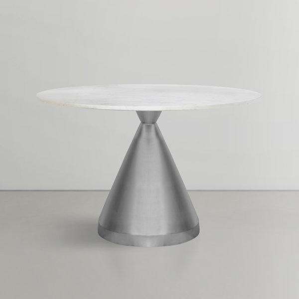 Mercer41 Heiderose White Marble Dining Table & Reviews | Wayfair